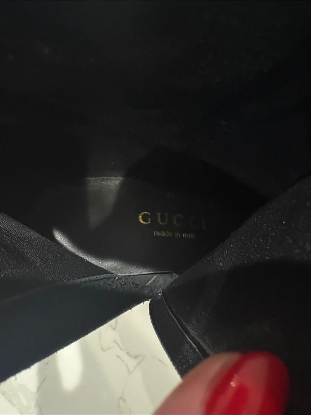 Gucci Black Leather Ankle Boots with Green and Red Web & Gold GG